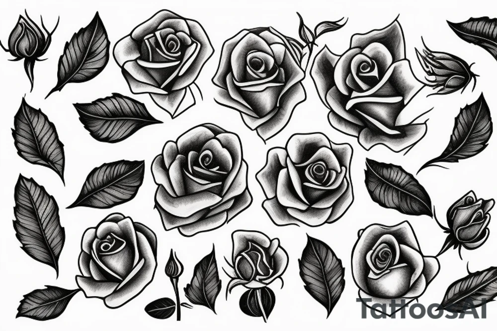 Rose in shape of vegina tattoo idea