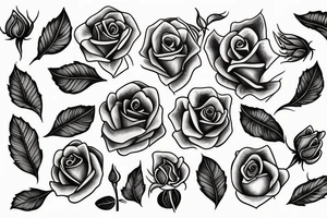 Rose in shape of vegina tattoo idea