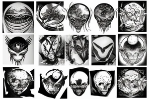 alien head tattoo idea