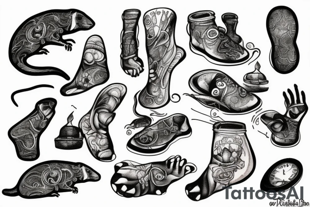 rat's foot tattoo idea