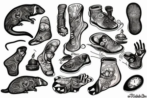 rat's foot tattoo idea