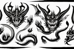 Demon Hannya dragon tattoo idea