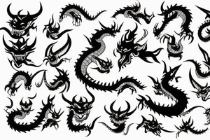Demon Hannya dragon tattoo idea
