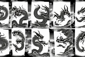 dragon
moon
ocean tattoo idea