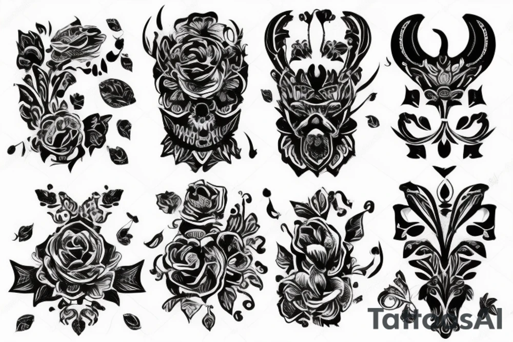 Черный кот в забавной шляпе и свитере tattoo idea Черный кот в забавной шляпе и свитере tattoo idea