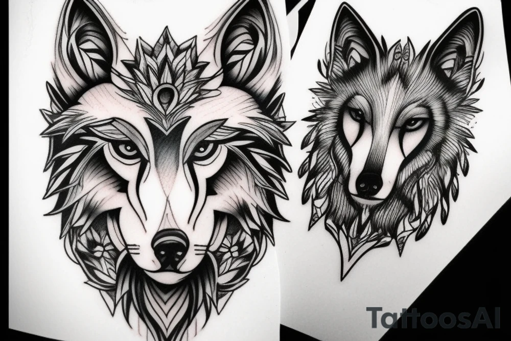 Wolf tattoo idea