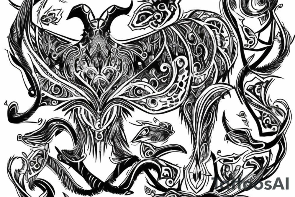 A back tattoo for taurus male tattoo idea