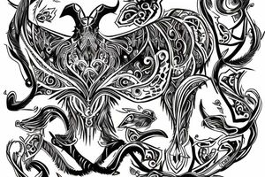 A back tattoo for taurus male tattoo idea