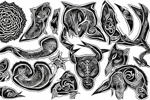A back tattoo for taurus male tattoo idea