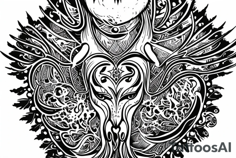 A back tattoo for taurus male tattoo idea