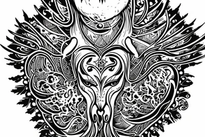 A back tattoo for taurus male tattoo idea