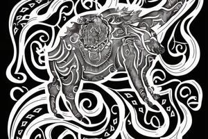 A back tattoo for taurus male tattoo idea