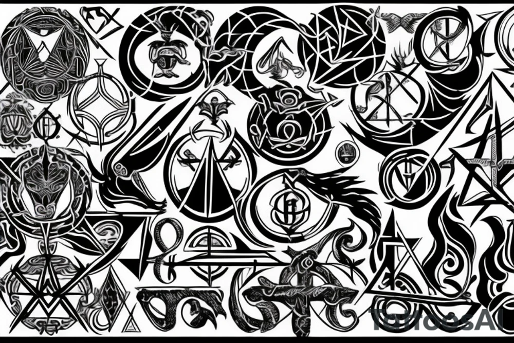 Hermetic orden, alchemy symbol tattoo idea