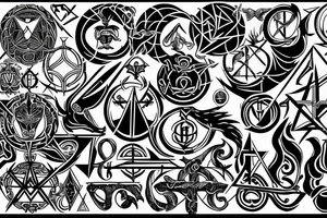 Hermetic orden, alchemy symbol tattoo idea