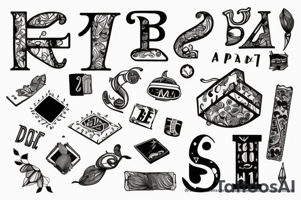 Apartment letter B19 and A10 tattoo idea