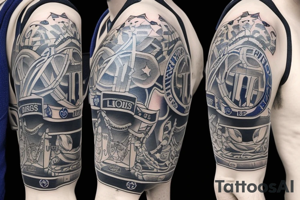 Commemorative tattoo for Chelsea's champions League final win in 2021 tattoo idea