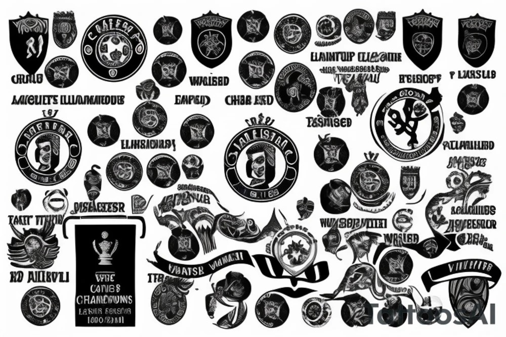 Commemorative tattoo for Chelsea's champions League final win in 2021 tattoo idea
