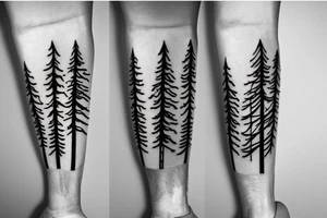pine trees
cross
reflection tattoo idea