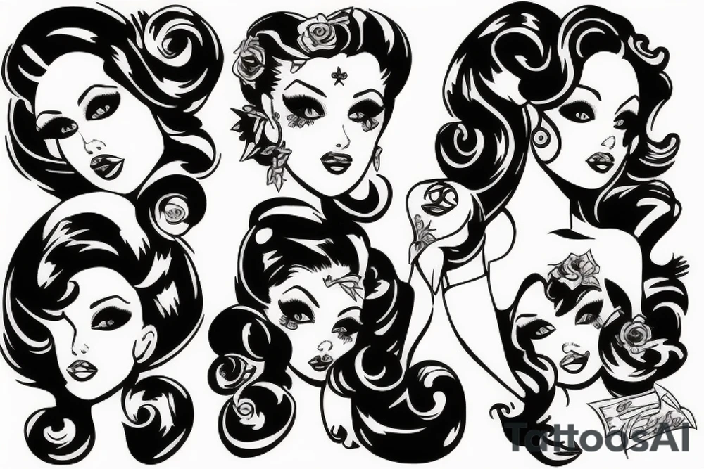 Pinup girl tattoo idea