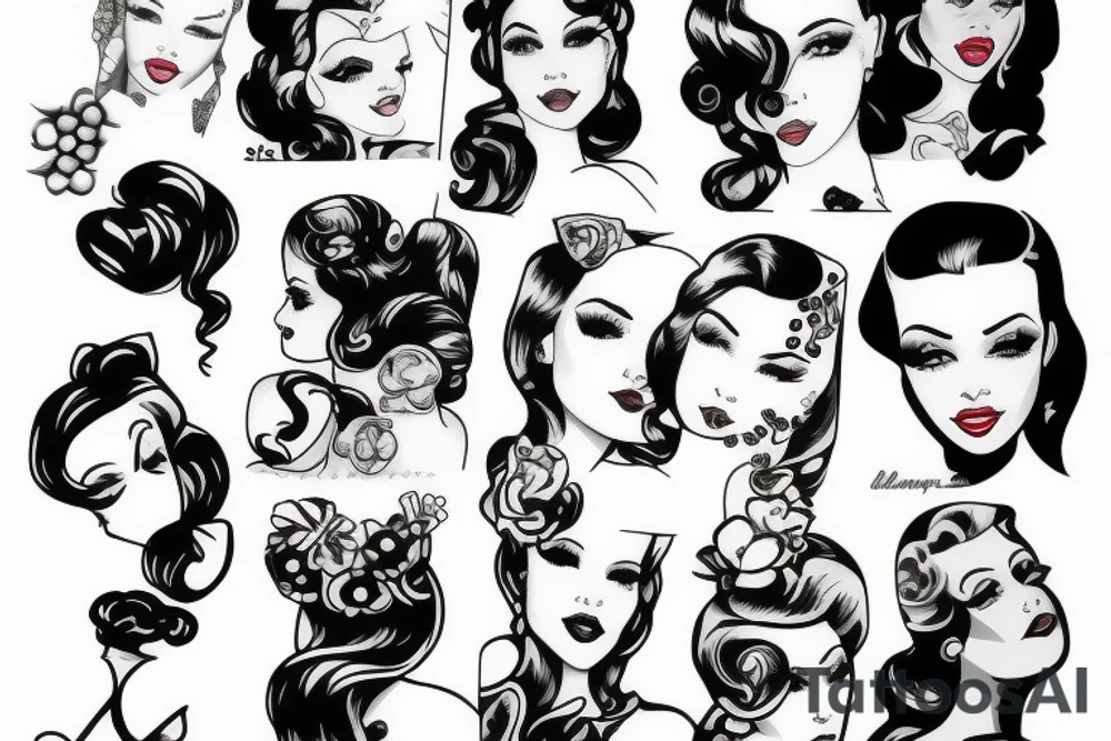 Pinup girl tattoo idea