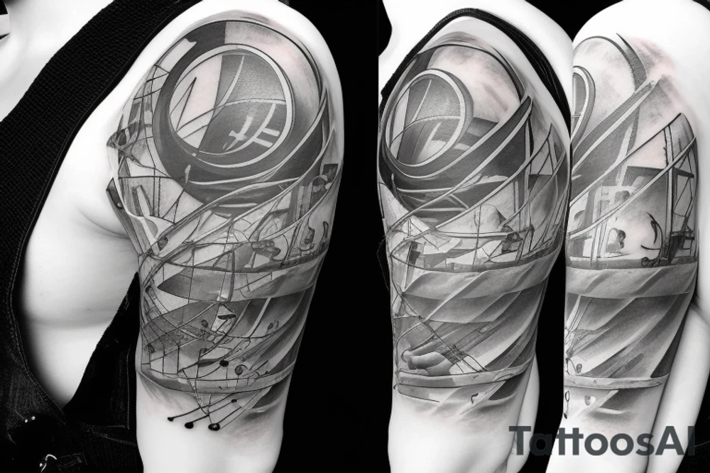 music, physics, engineering tattoo idea