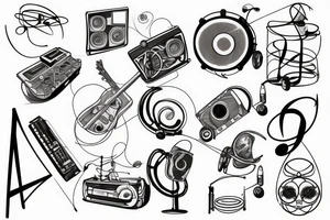 music, physics, engineering tattoo idea
