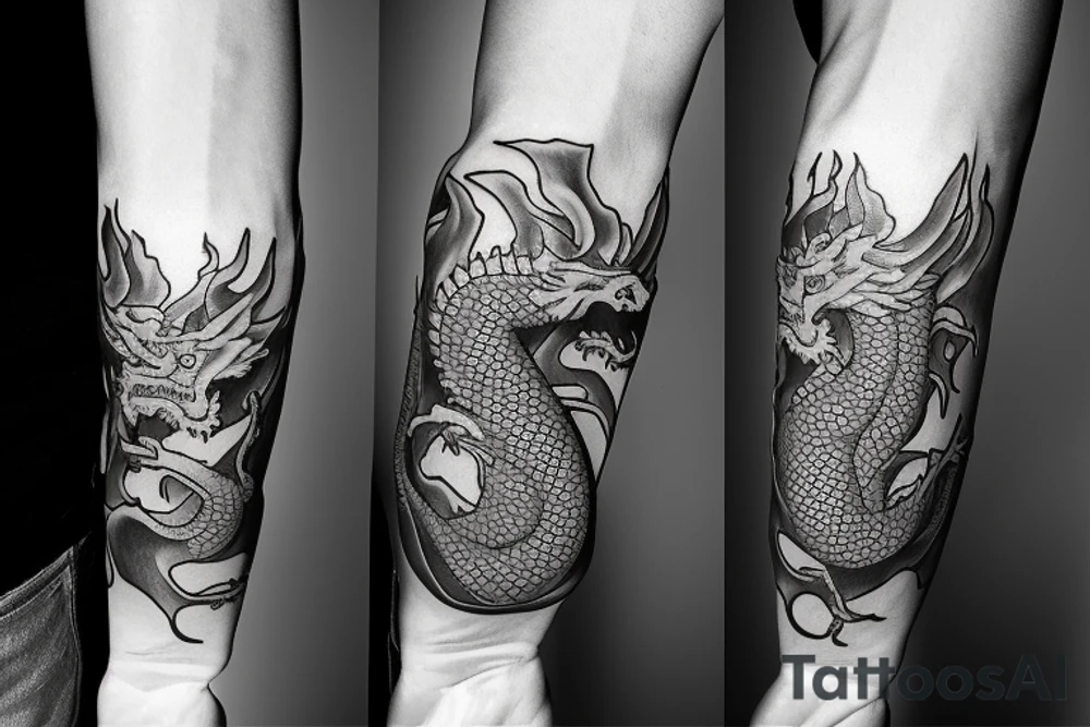 "S.R.E.D.A." text tattoo. S in the shape of a dragon. R is for speed. E is education. D is for drive. A is always tattoo idea