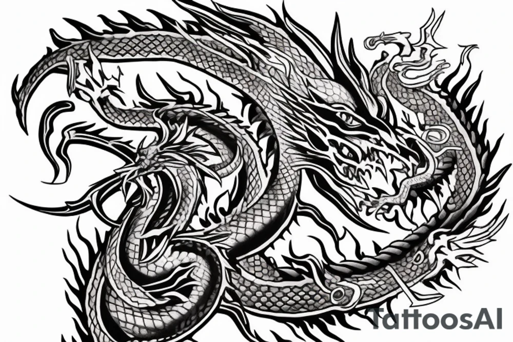 "S.R.E.D.A." text tattoo. S in the shape of a dragon. R is for speed. E is education. D is for drive. A is always tattoo idea