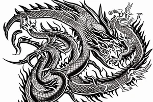 "S.R.E.D.A." text tattoo. S in the shape of a dragon. R is for speed. E is education. D is for drive. A is always tattoo idea