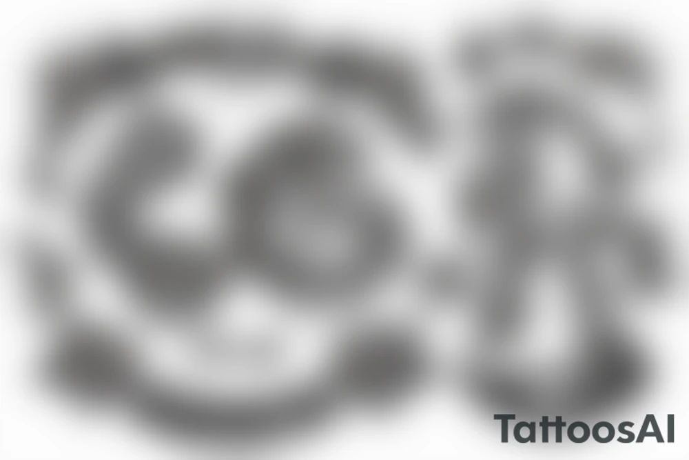 tattoo with word "S.R.E.D.A." tattoo idea