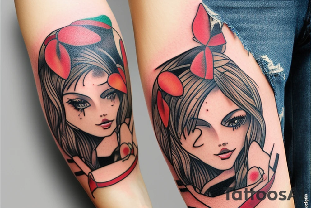 new school computer aries tattoo idea