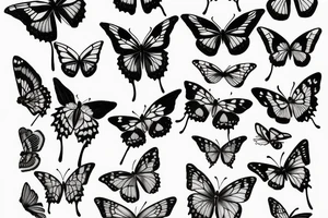 Half butterfly
 hour glass tattoo idea