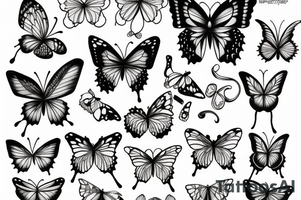Half butterfly
 hour glass tattoo idea