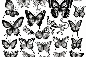Half butterfly
 hour glass tattoo idea