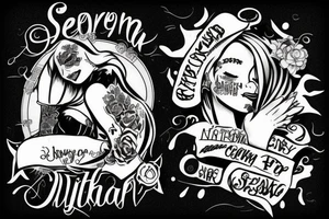 Someone caring for someone that is crying tattoo idea