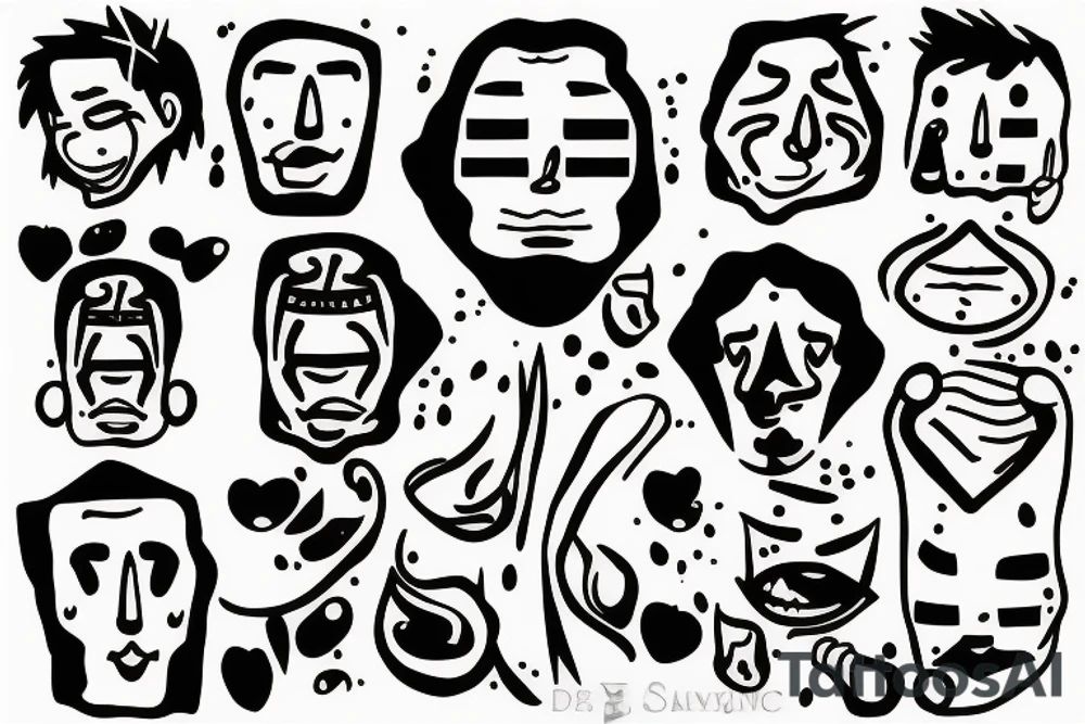 Crying man tattoo idea