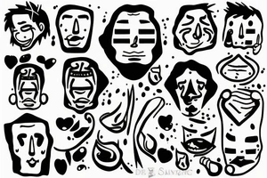 Crying man tattoo idea