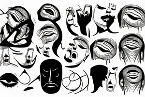 Crying man tattoo idea