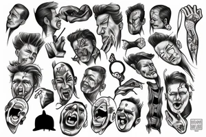 Weeping man tattoo idea