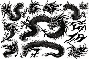 Japanese traditional dragon tattoo idea
