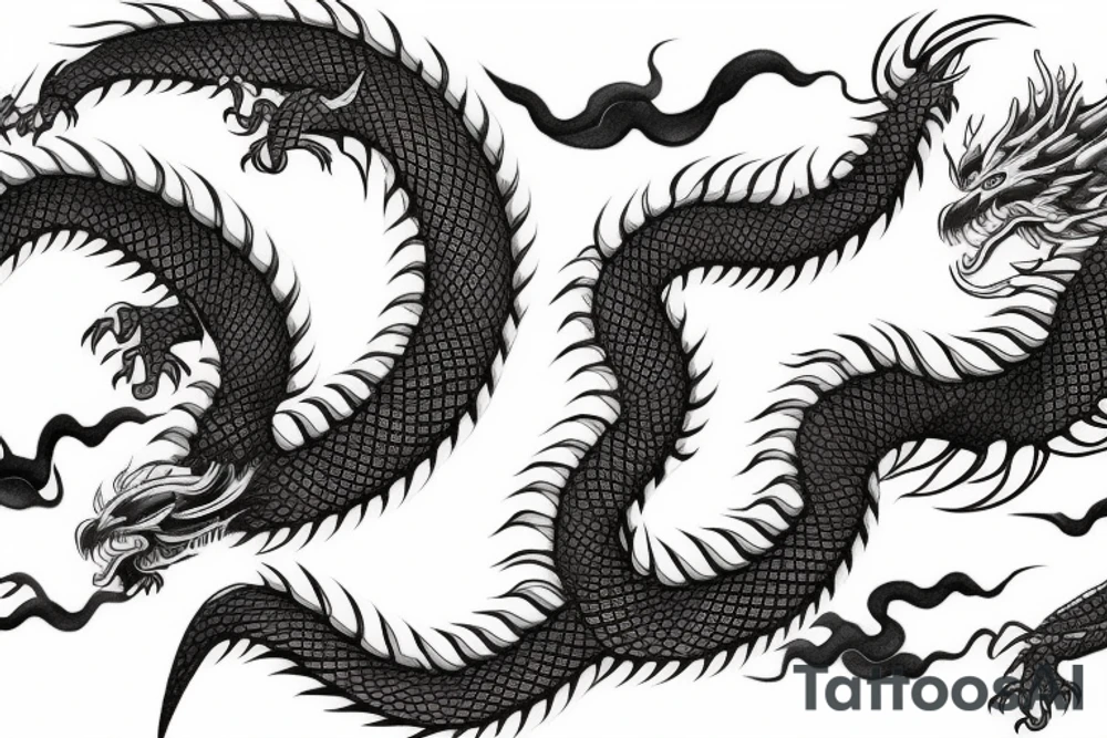 Japanese traditional dragon tattoo idea