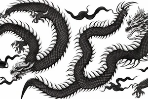Japanese traditional dragon tattoo idea