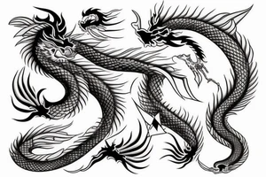 Japanese traditional dragon tattoo idea
