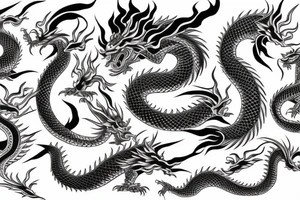 Yakuza Japanese traditional dragon tattoo idea