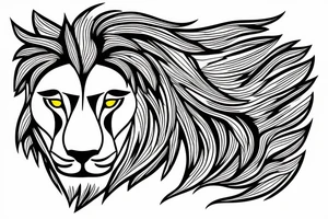 Lightning with lion tattoo idea
