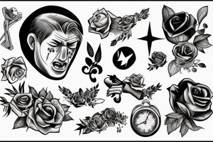 A man broken down crying tattoo idea