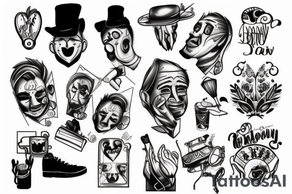 A man broken down crying tattoo idea
