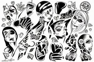 A flash tatoo tô celebrate a friendship Group named Lajeje tattoo idea