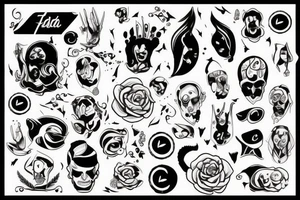 A flash tatoo tô celebrate a friendship Group named Lajeje tattoo idea