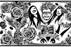 A flash tatoo tô celebrate a friendship Group named Lajeje tattoo idea